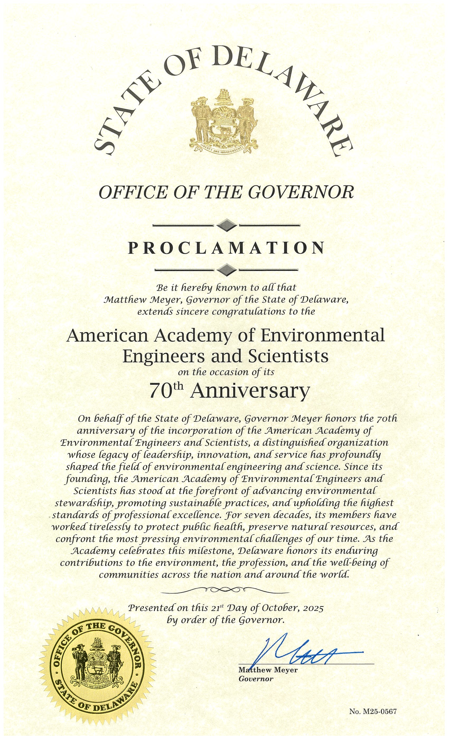 AAEES DE Proclamation
